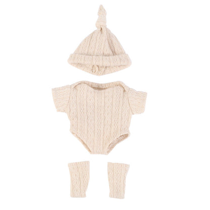 Set da 3 pezzi per bambole da 20 cm: body tinta unita cappellino e calzini