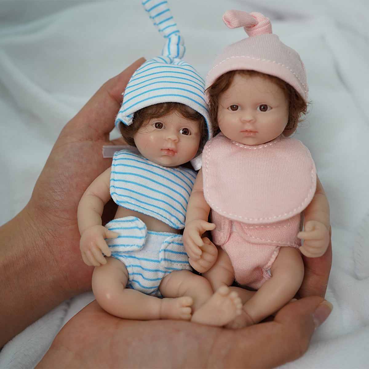 6 Inch And 15 Cm Open Eyes Reborn Dolls Twins