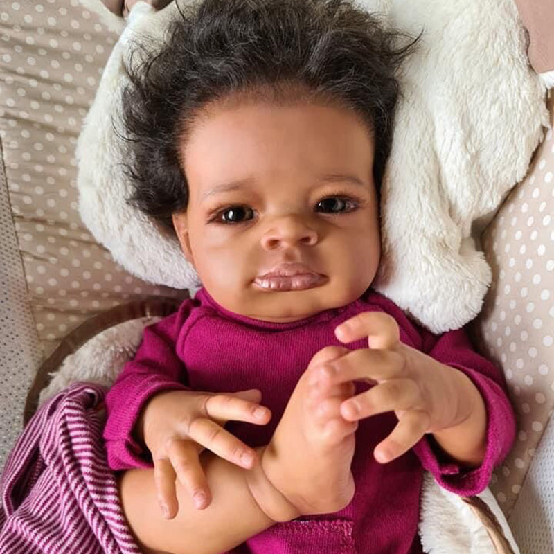 Sara 20 inch Dark Skinned Reborn Dolls-Lanny