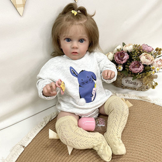 Bambole Reborn Doris carine da 24 pollici/60 cm con occhi aperti - Missy