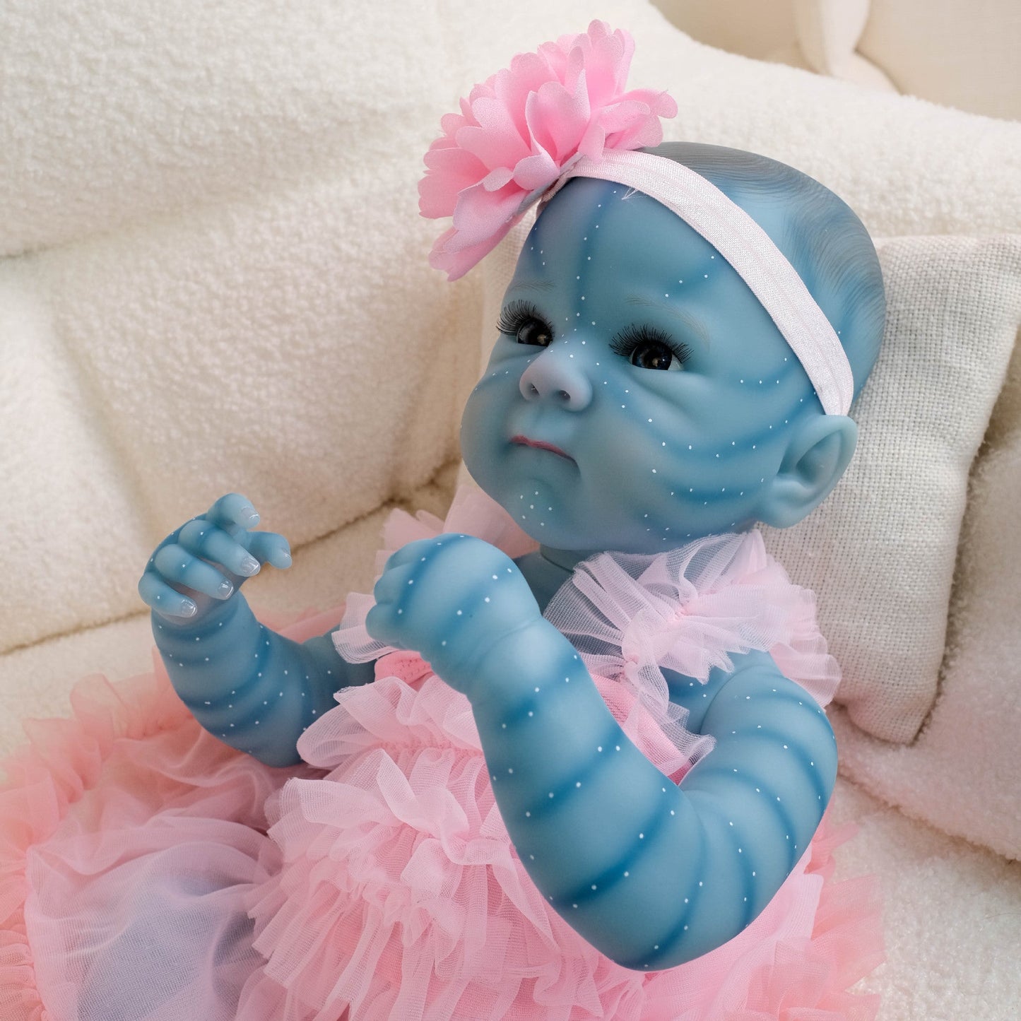 18 Inches Open Eyes Bettie Reborn Avatar Girl In Pink Dress