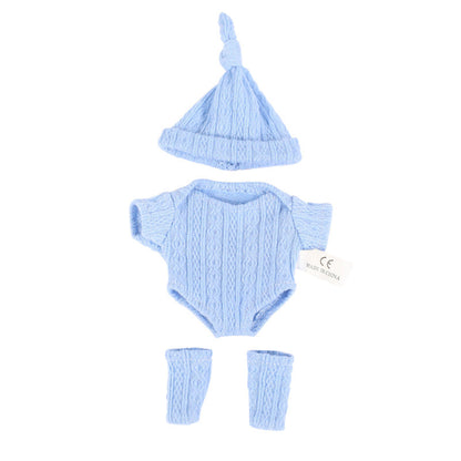 Set da 3 pezzi per bambole da 20 cm: body tinta unita cappellino e calzini