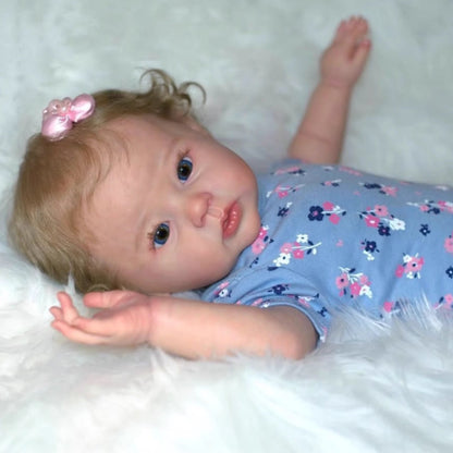 20 Inches Open Eyes Blonde Hair Realistic Reborn Dolls-Raven