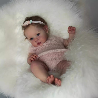 20 inch reborn doll with blue eyes and short hair