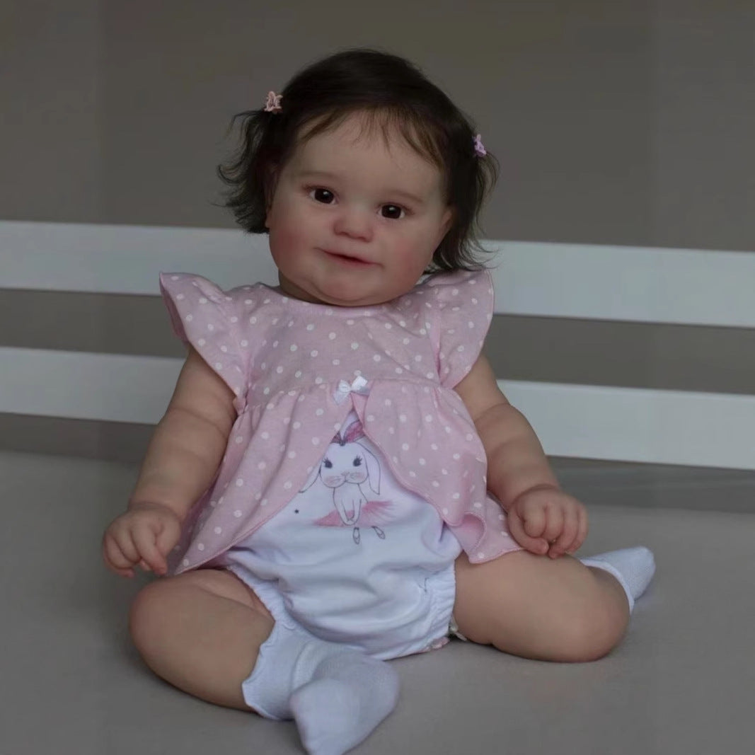 Bambole Reborn Maddie Carol Occhi aperti da 50 cm/60 cm con abito rosa