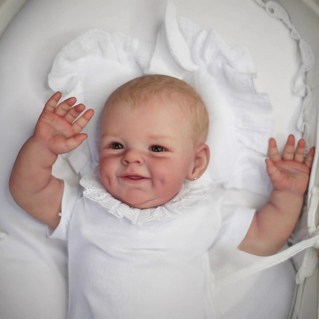 55 cm Occhi Aperti Corpo Morbido Sorriso Bambole Reborn- Shaya