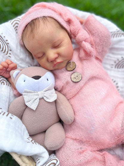 18 pollici Cecilia carina occhi chiusi capelli corti bambola reborn-Levi