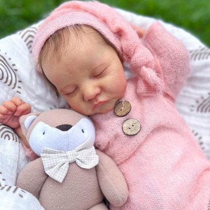 18 pollici Cecilia carina occhi chiusi capelli corti bambola reborn-Levi
