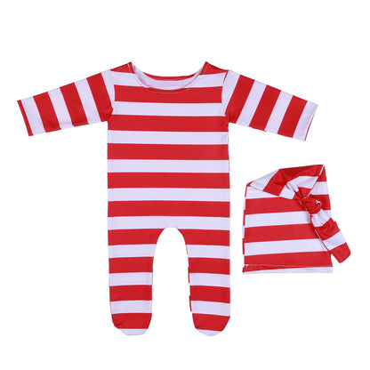 Set di cappello e pigiama con nodo natalizio per bambole reborn da 18-20 pollici