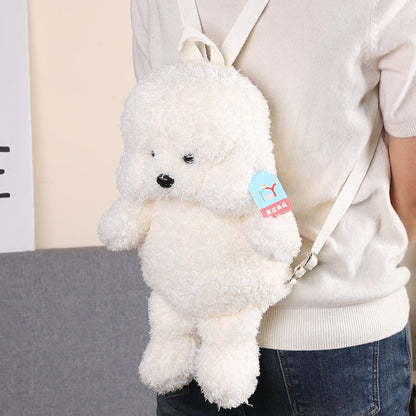 Zaino di peluche di simulazione a forma di cane