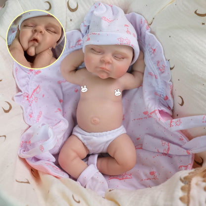 30cm Full Silicone Close Eyes Peaches Reborn Baby Girl