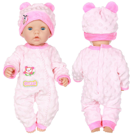 Cute Hat and Romper 2-Piece Set for 17-18 Inches Reborn Dolls