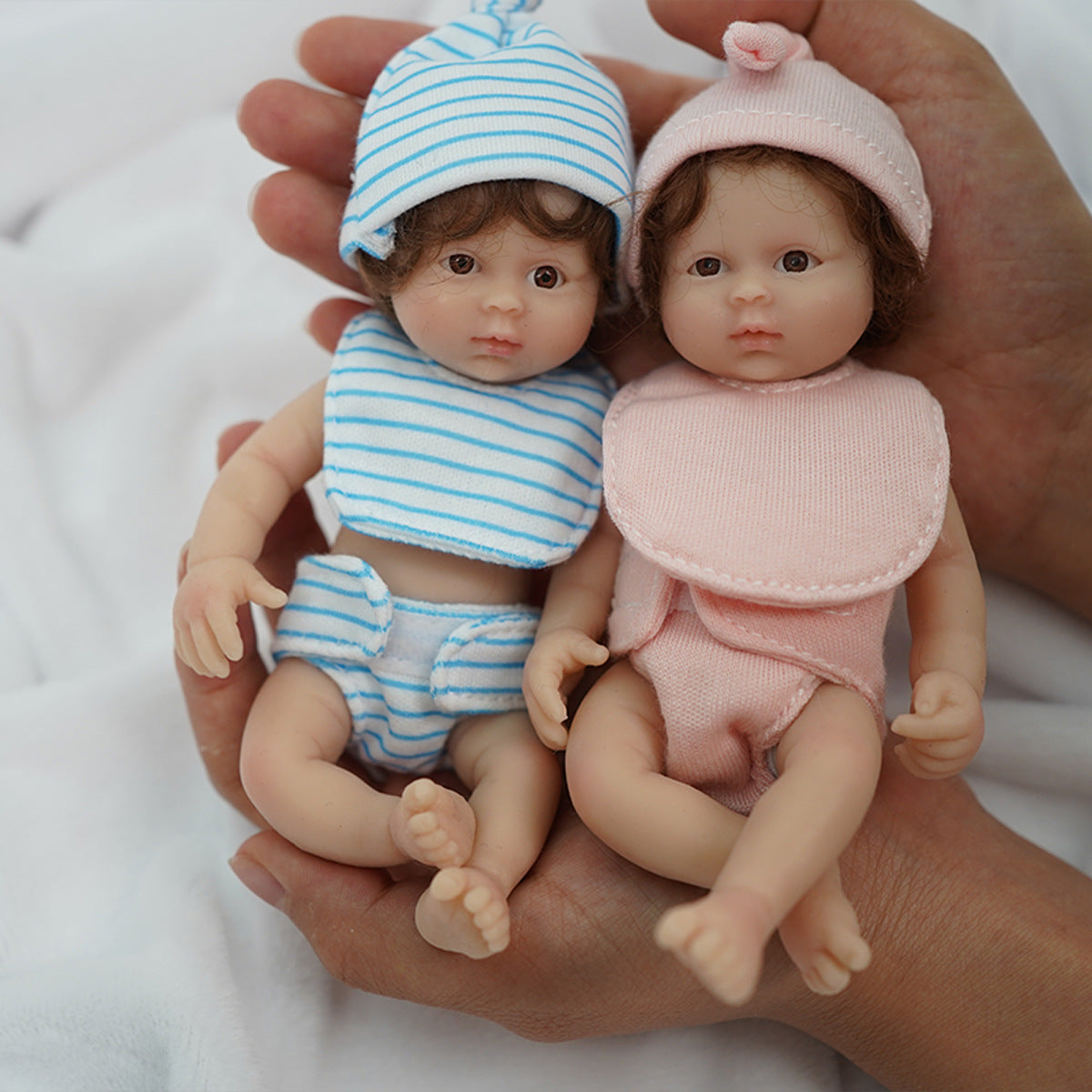 6 Inch And 15 Cm Open Eyes Reborn Dolls Twins
