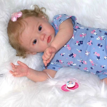 20 Inches Open Eyes Blonde Hair Realistic Reborn Dolls-Raven