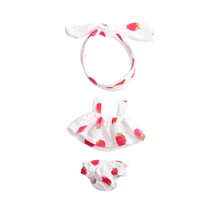 Completo da 3 pezzi composto da top intimo e fascia per capelli per bambole reborn da 30cm (12 pollici)