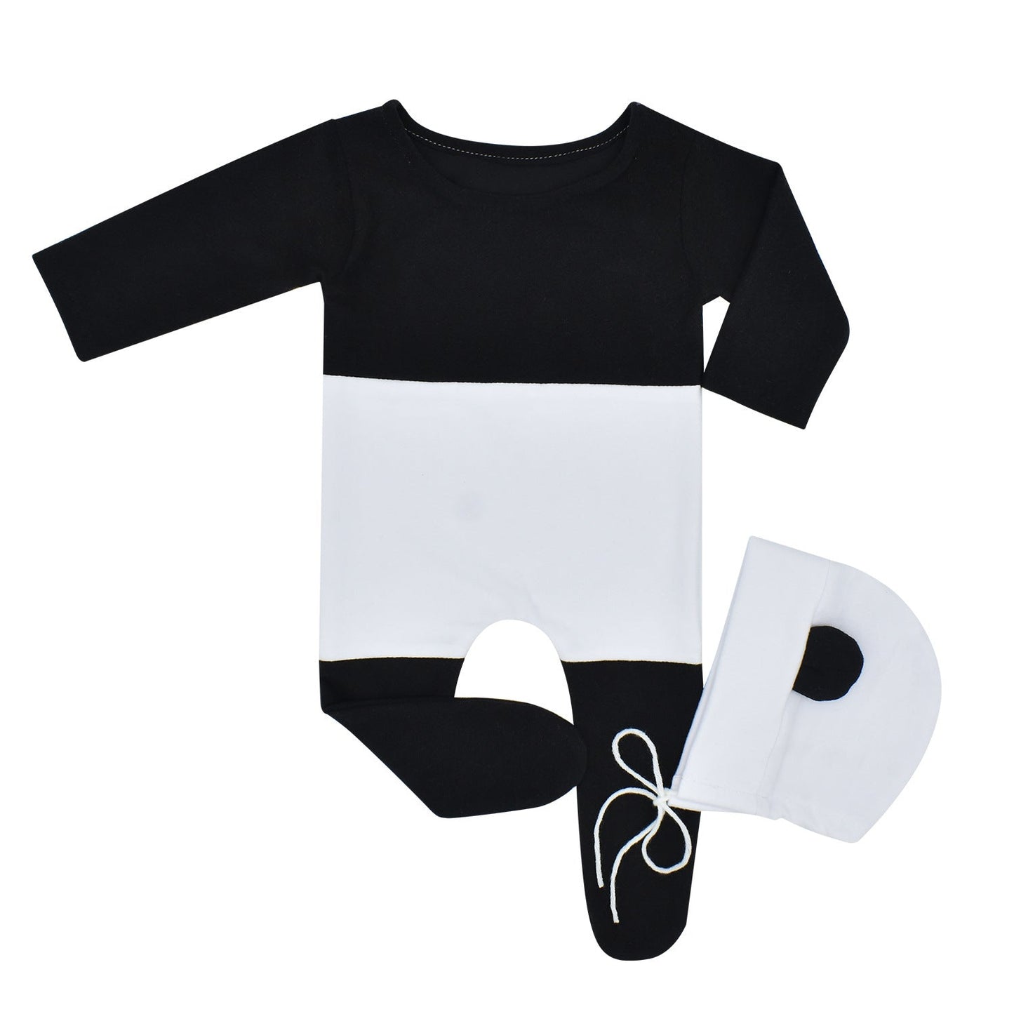 Set da 2 pezzi con cappello e pigiama a forma di panda per bambole da 18-20 pollici