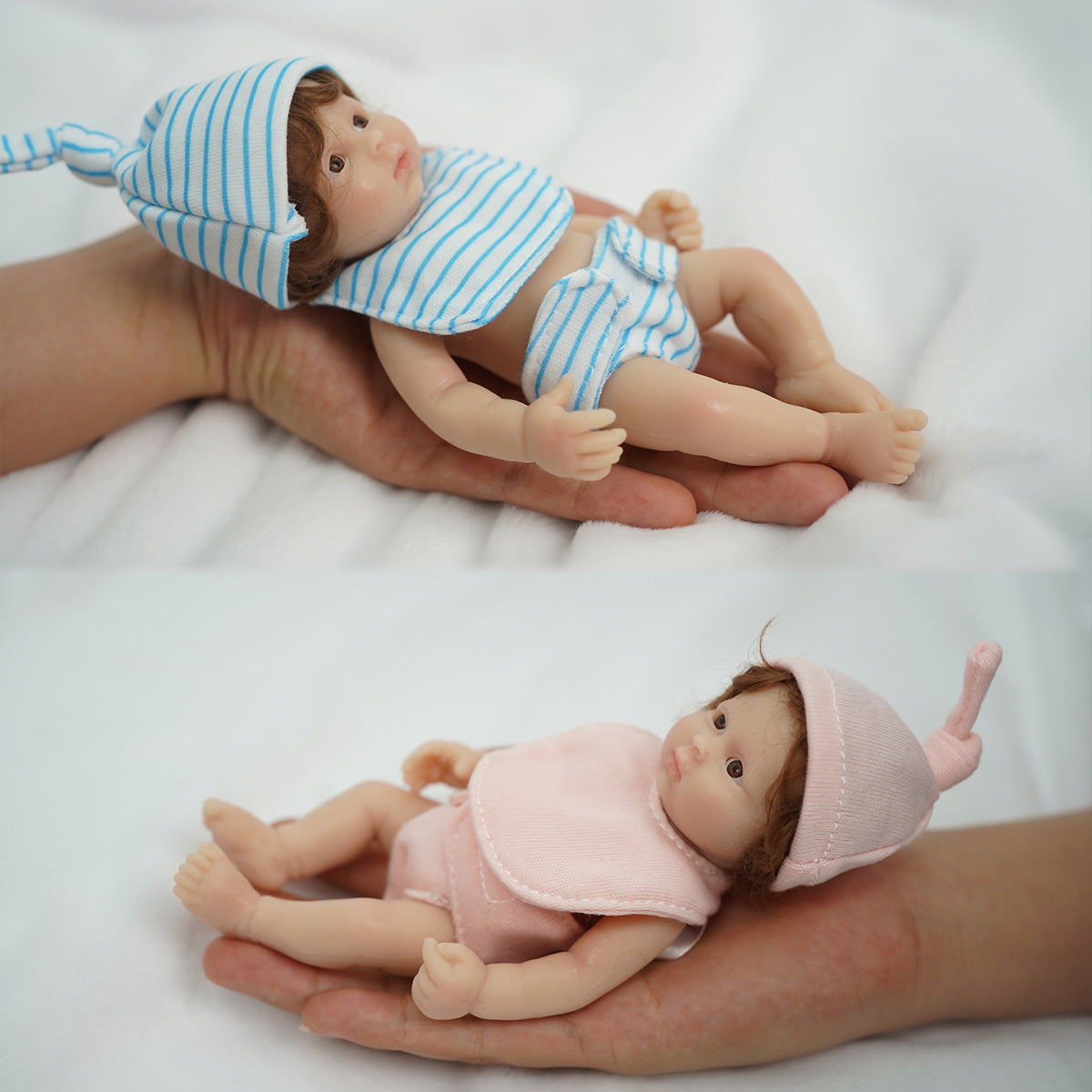 6 Inch And 15 Cm Open Eyes Reborn Dolls Twins