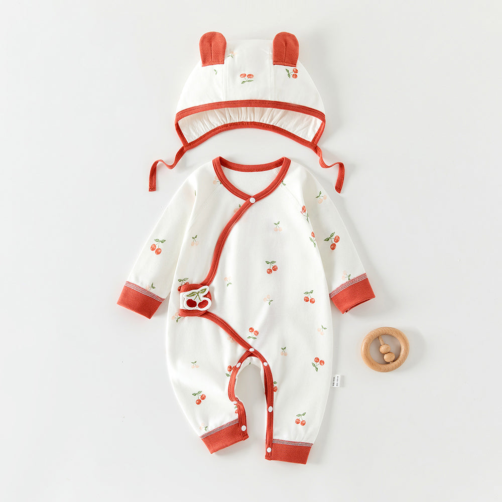Completo due pezzi con body e cappellino stampati a blocchi di colore per bambole reborn da 45 a 55 cm