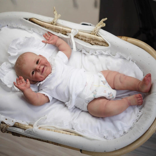 55 cm Occhi Aperti Corpo Morbido Sorriso Bambole Reborn- Shaya