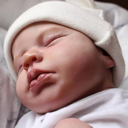 Bambola Reborn da 50 cm con occhi chiusi e corpo morbido - Loulou