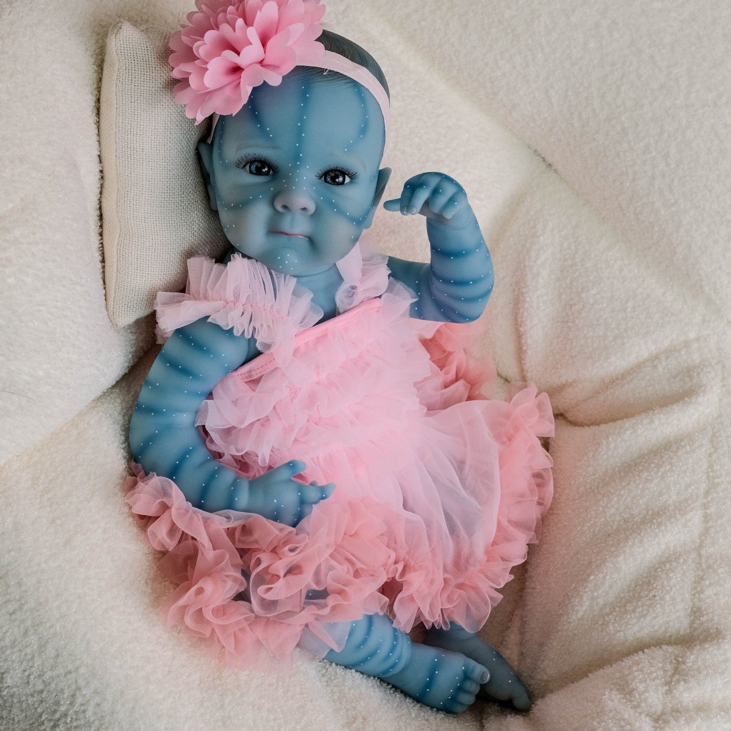 18 Inches Open Eyes Bettie Reborn Avatar Girl In Pink Dress