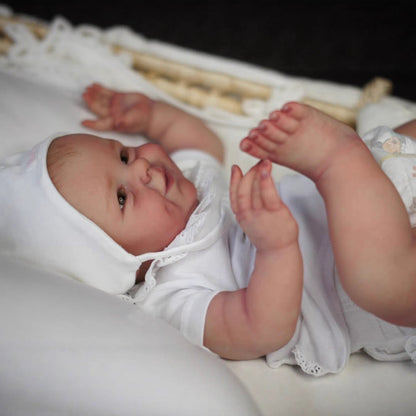 55 cm Occhi Aperti Corpo Morbido Sorriso Bambole Reborn- Shaya