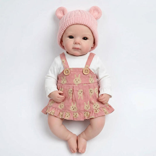 30cm Full Silicone Bettie Reborn Baby Girl in Pink Dress