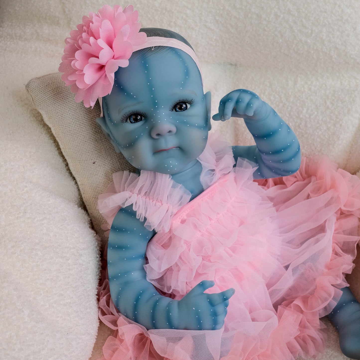 18 Inches Open Eyes Bettie Reborn Avatar Girl In Pink Dress