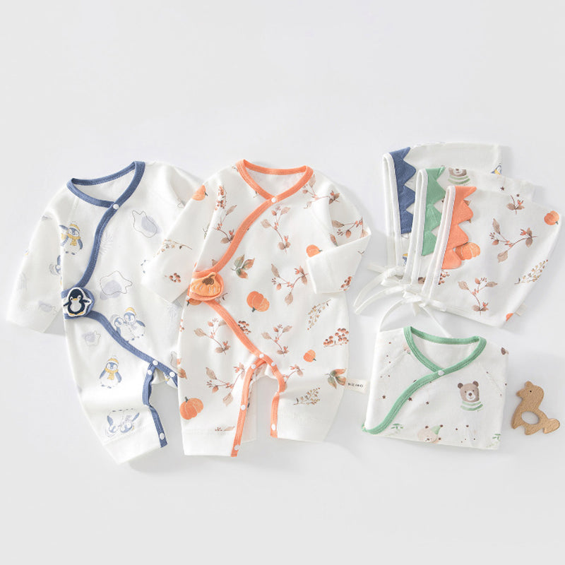 Cute Printed Bodysuit and Hat 2-Piece Set for 18-22 Inches Reborn Dolls