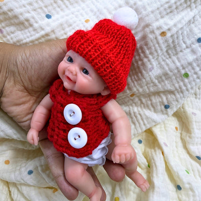 Mini bambole Reborn Vivienne (gemelle in tre esemplari) da 6 pollici in silicone pieno con occhi aperti