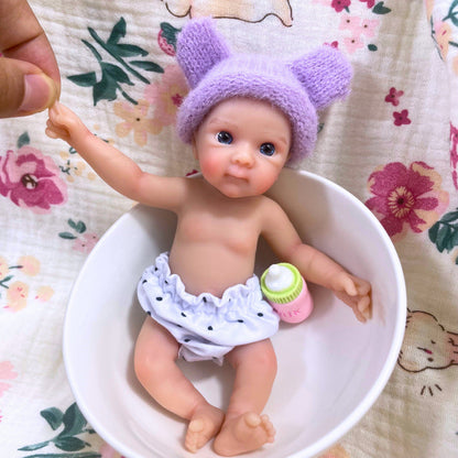 6 inches Blue Eyes Full Silicone Mini Reborn Doll Girl-Bettie