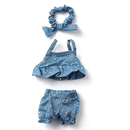 Bellissimo set di 3 pezzi composto da top intimo e fascia per capelli per bambole reborn da 30 cm