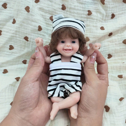 6 Inch Mini Smile Reborn Doll Boy-Yannik