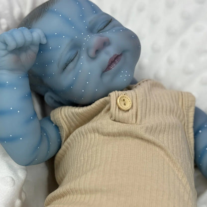 Bambola reborn Avatar Pascale con occhi chiusi 48 cm