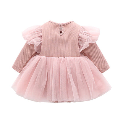 long sleeve suspender Dress and Headband 2-Piece set for 22 Inches Dolls