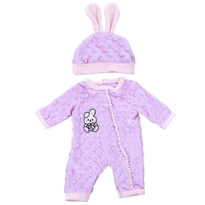 Cute Hat and Romper 2-Piece Set for 17-18 Inches Reborn Dolls