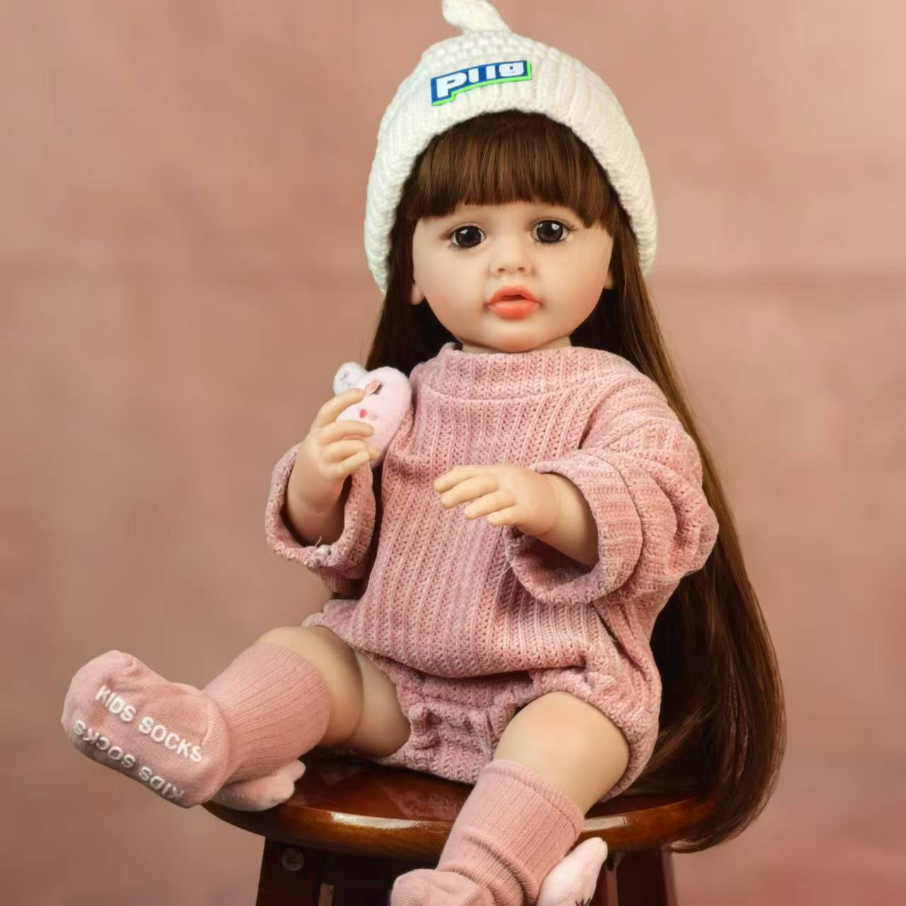 22 pollici occhi azzurri capelli lunghi gemelli reborn bambine-Betty