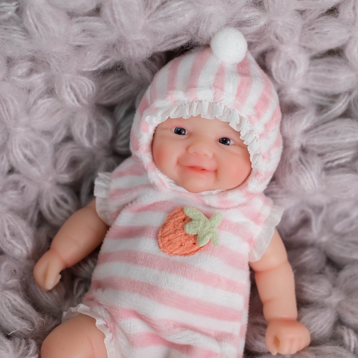 6 Inch Open Eyes Mini Silicone Reborn Doll Girl-Vivi