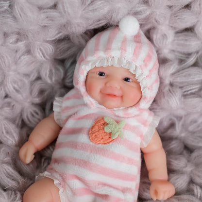 6 Inch Open Eyes Mini Silicone Reborn Doll Girl-Vivi