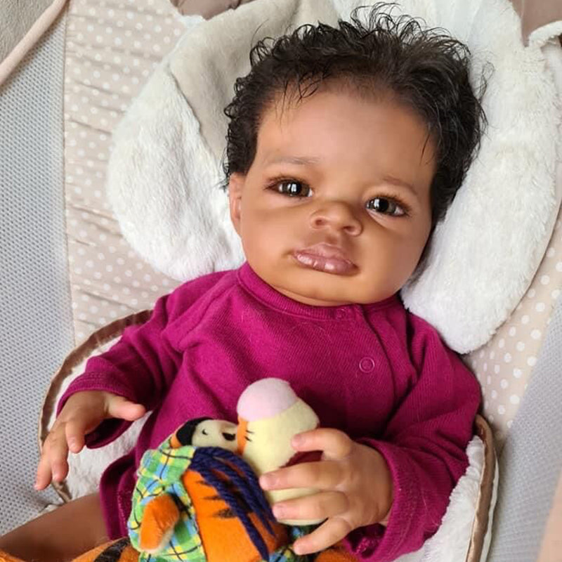 Sara 20 inch Dark Skinned Reborn Dolls-Lanny