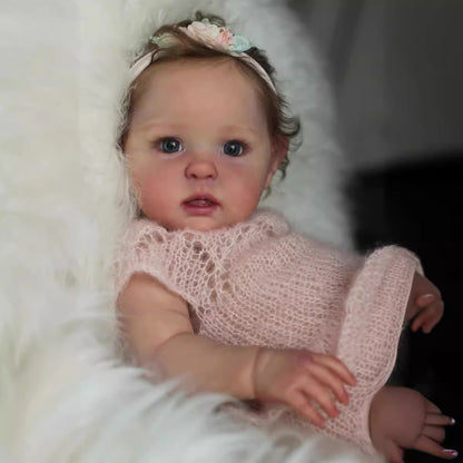 20 inch reborn doll with blue eyes and short hair