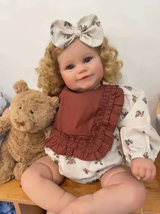 Bambina Reborn con Capelli Biondi Realistici da 24 pollici - Maddie