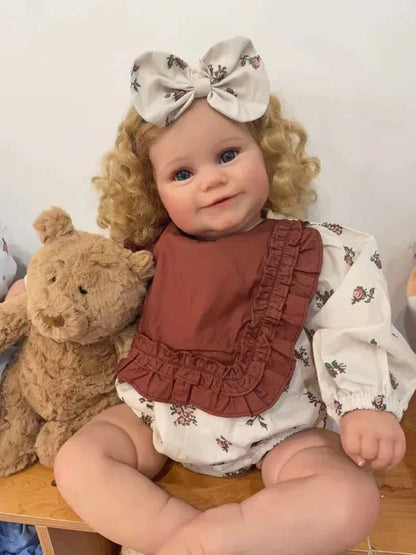 Bambina Reborn con Capelli Biondi Realistici da 24 pollici - Maddie