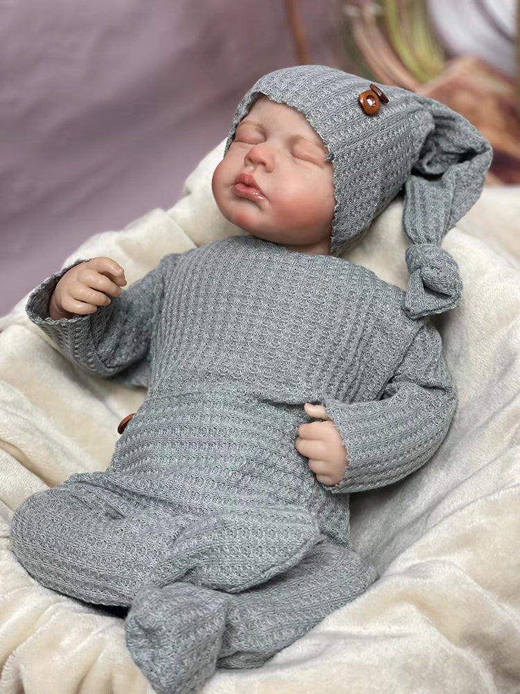 20 pollici realistici occhi chiusi bambola reborn sorelle gemelle-Loulou