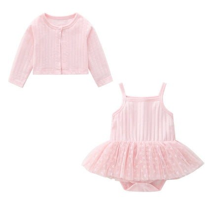 Two-piece suspender Dress and jacket set for 22 Inches Dolls