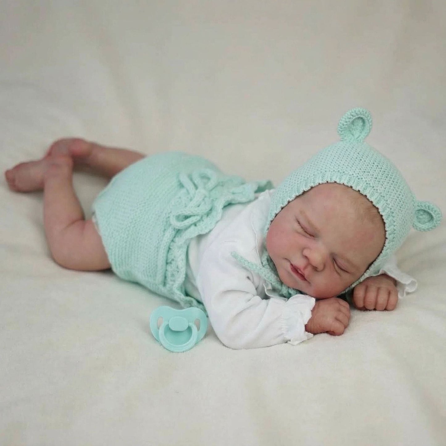 Bambola Reborn 3D da 48 cm con pelle che dorme Pascale