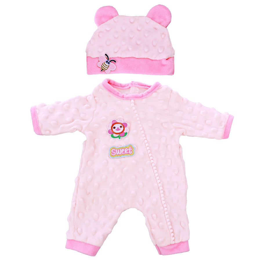 Cute Hat and Romper 2-Piece Set for 17-18 Inches Reborn Dolls