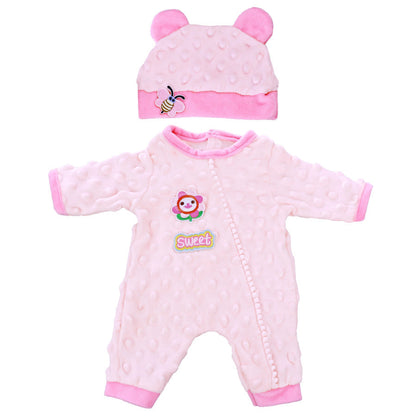 Cute Hat and Romper 2-Piece Set for 17-18 Inches Reborn Dolls