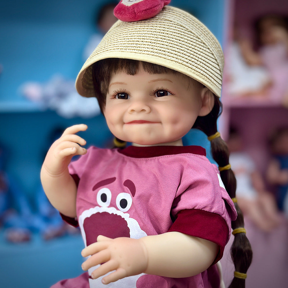 22 inch Reborn Doll with Long Brown Hair - Raya