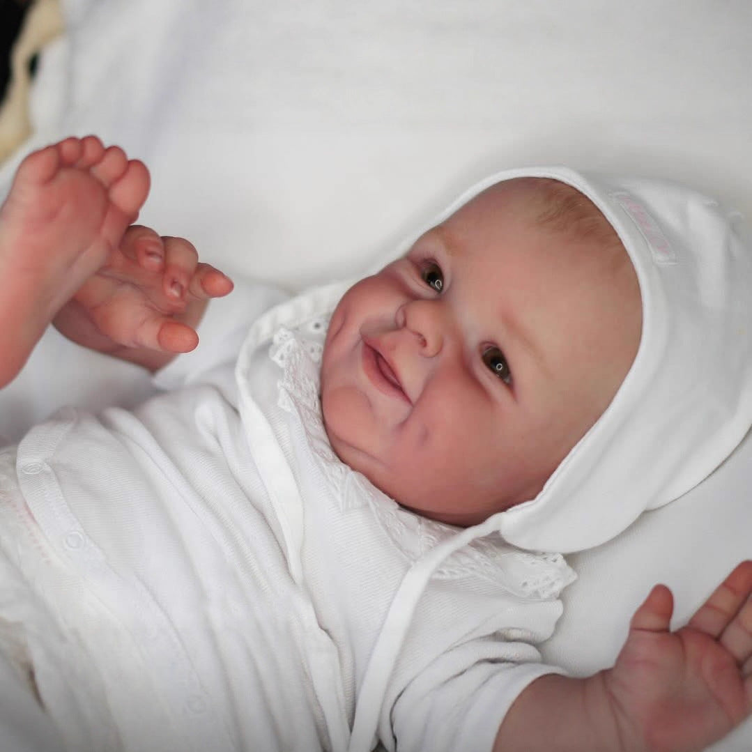 55 cm Occhi Aperti Corpo Morbido Sorriso Bambole Reborn- Shaya